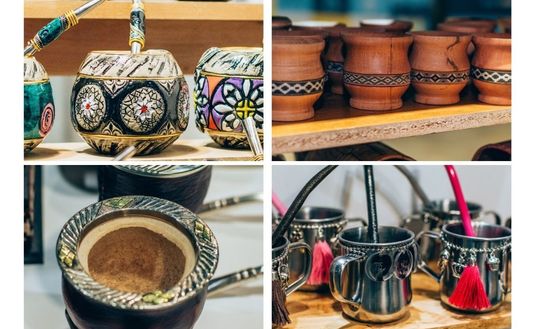 Variantes:Mates de porcelana, madera,calabaza o porongo y metal.