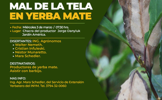 Imagen de Charla sobre el Mal de la Tela en Jard&iacute;n Am&eacute;rica