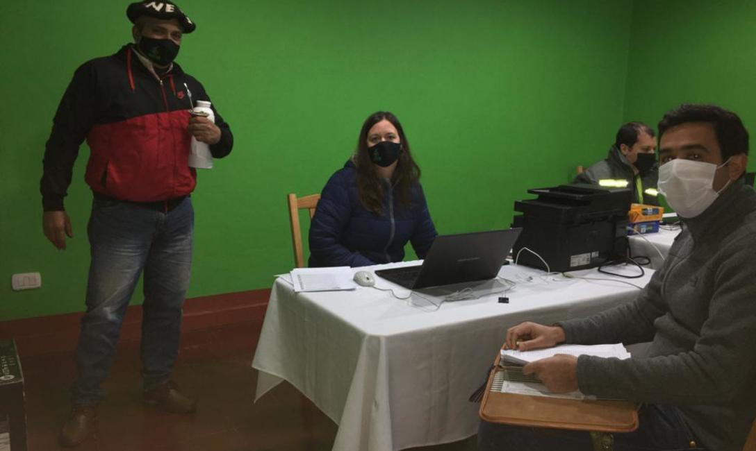 El registro del INYM en Garavi, con la presencia del director Nelson Dalcolmo, representante de la Producci&oacute;n.