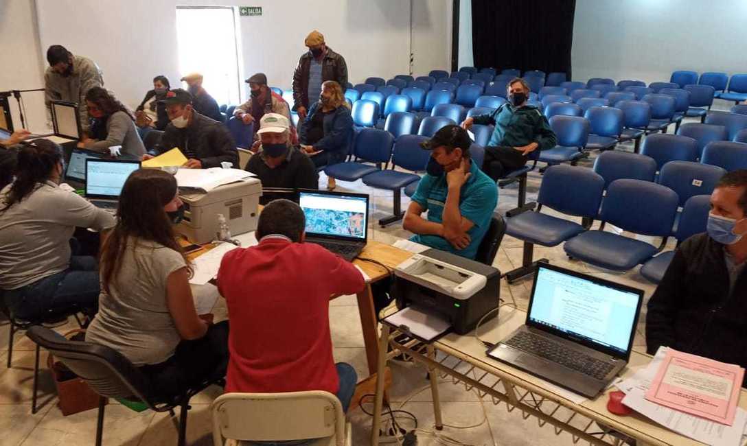 Registro en distintas localidades de la zona productora.