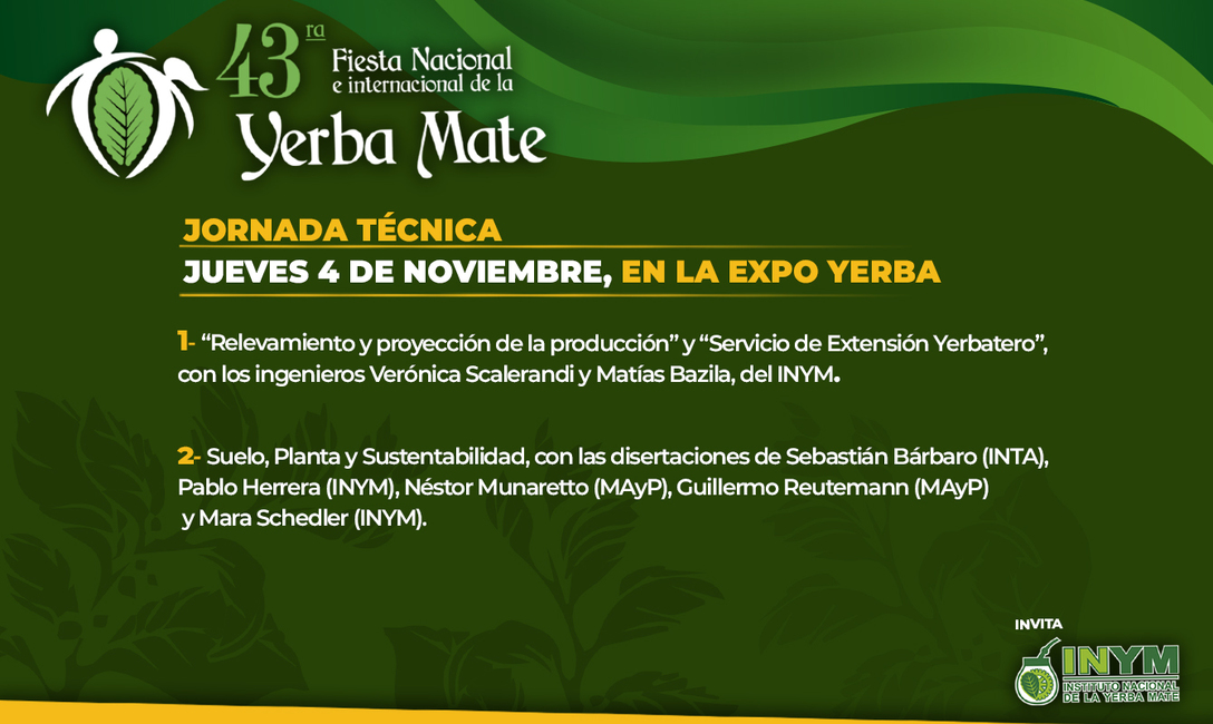 Imagen de La Fiesta de la Yerba Mate, este año con dos jornadas dedicadas al cultivo Imagen de La Fiesta de la Yerba Mate, este año con dos jornadas dedicadas al cultivo