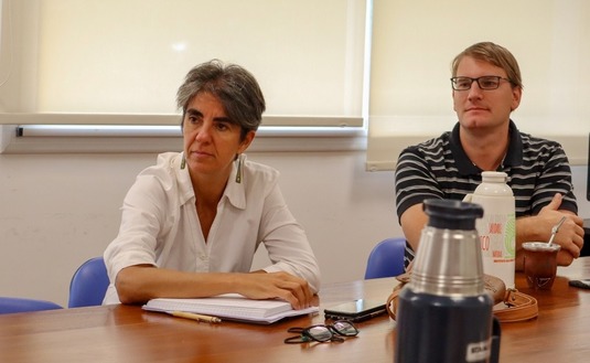 La sub gerente del área Técnica, Verónica Scalerandi, y el director por Cooperativas en INYM, Denis Bochert.