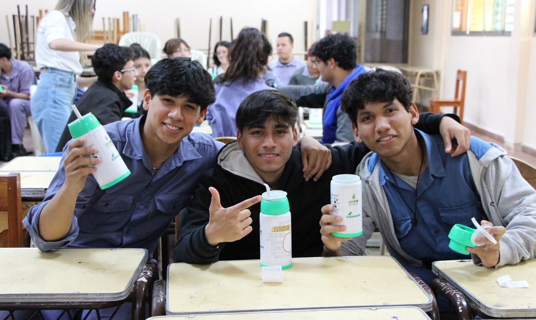 Imagen de Con la marca Cachamai, el Mate en la Escuela se dicta en la EPET 1