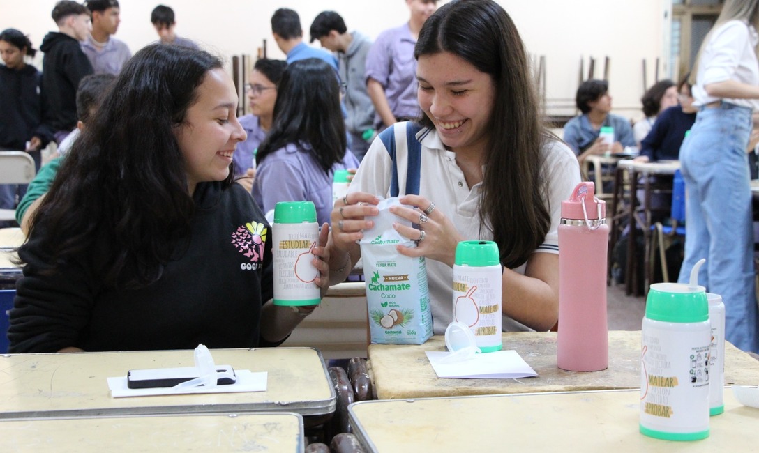 Imagen de Con la marca Cachamai, el Mate en la Escuela se dicta en la EPET 1