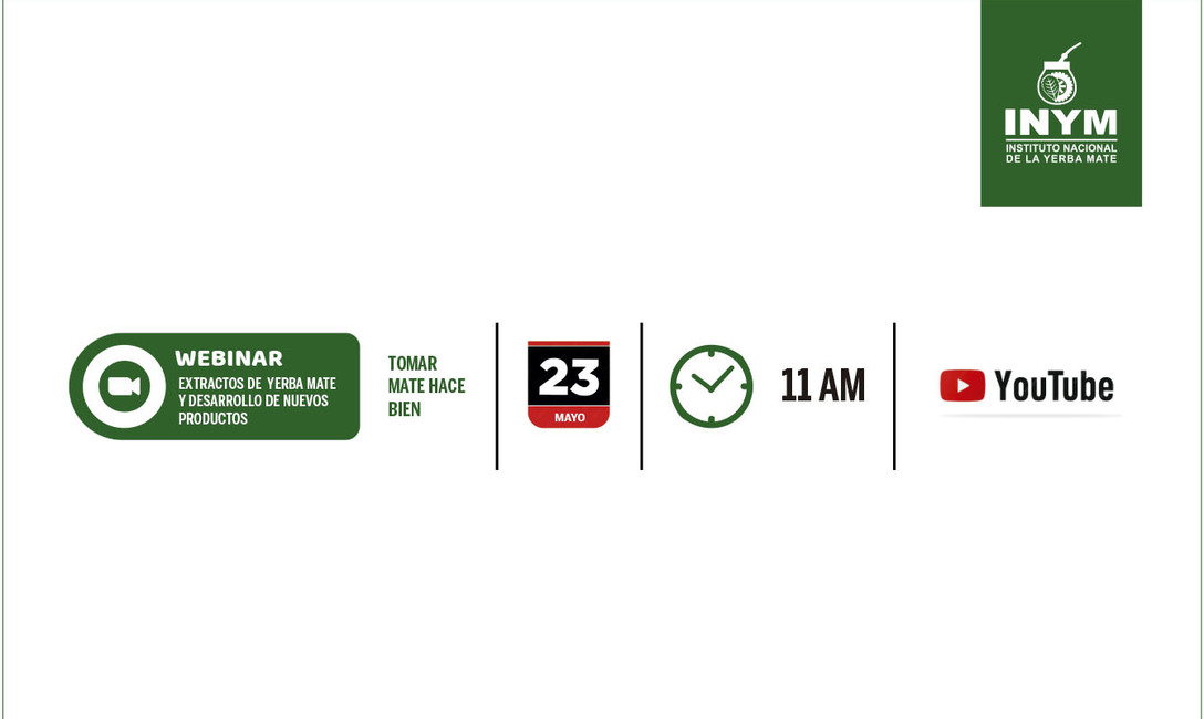 Imagen de Extractos de yerba mate y desarrollo de nuevos productos, tema del próximo seminario en línea Imagen de Extractos de yerba mate y desarrollo de nuevos productos, tema del próximo seminario en línea
