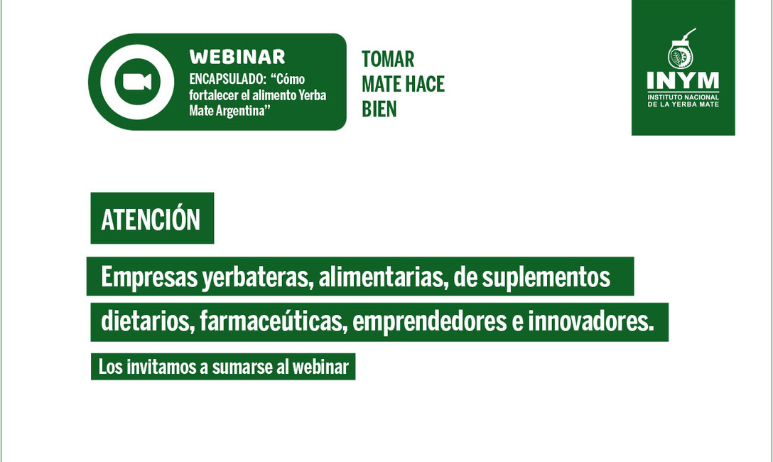 Imagen de Webinar “Técnicas de encapsulado y fortificación de yerba mate. La experiencia de fortificación con magnesio” Imagen de Webinar “Técnicas de encapsulado y fortificación de yerba mate. La experiencia de fortificación con magnesio”