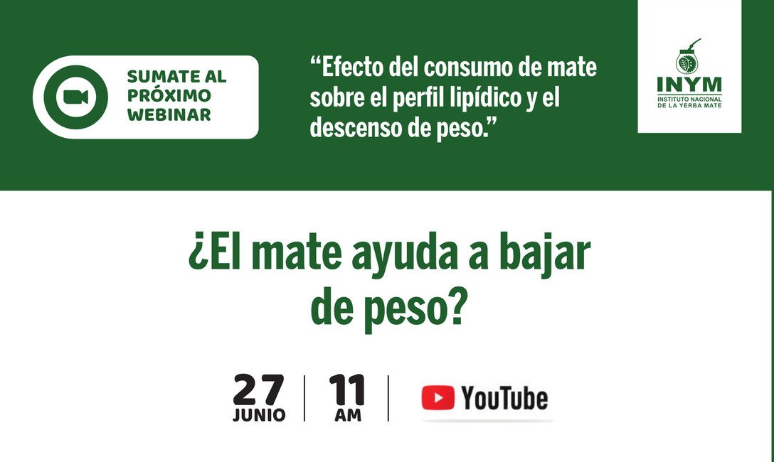 Imagen de Webinar: “Efecto del consumo de mate sobre el perfil lipídico y el descenso de peso Imagen de Webinar: “Efecto del consumo de mate sobre el perfil lipídico y el descenso de peso