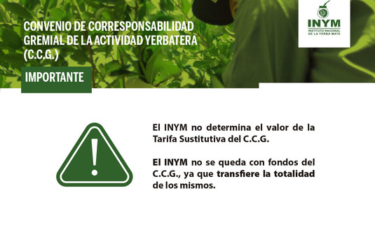 Imagen de El INYM no determina la Tarifa Sustitutiva del Convenio de Corresponsabilidad Gremial (C.C.G.) de la Actividad Yerbatera
