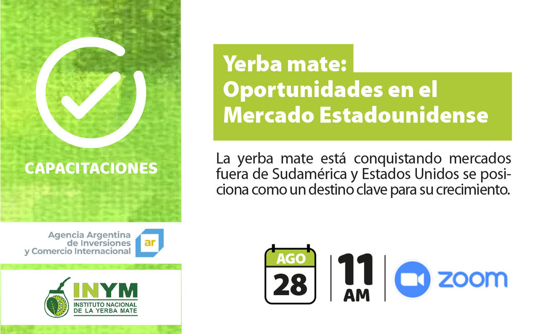 Imagen de Webinar “Yerba mate: oportunidades en el mercado estadounidense” Imagen de Webinar “Yerba mate: oportunidades en el mercado estadounidense”